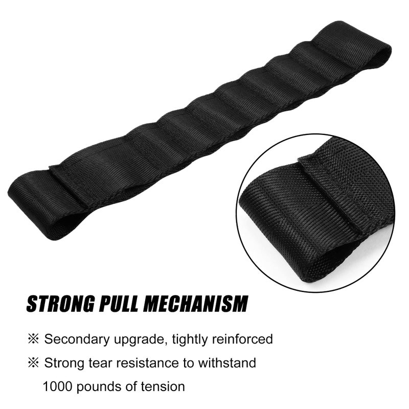 VOFONO 2 PCS Updated Heavy Duty Strong Adjustable Door Limiting Check Strap with Zipper Perfect for Jeep Wrangler Black Pack of 2 - Image 3